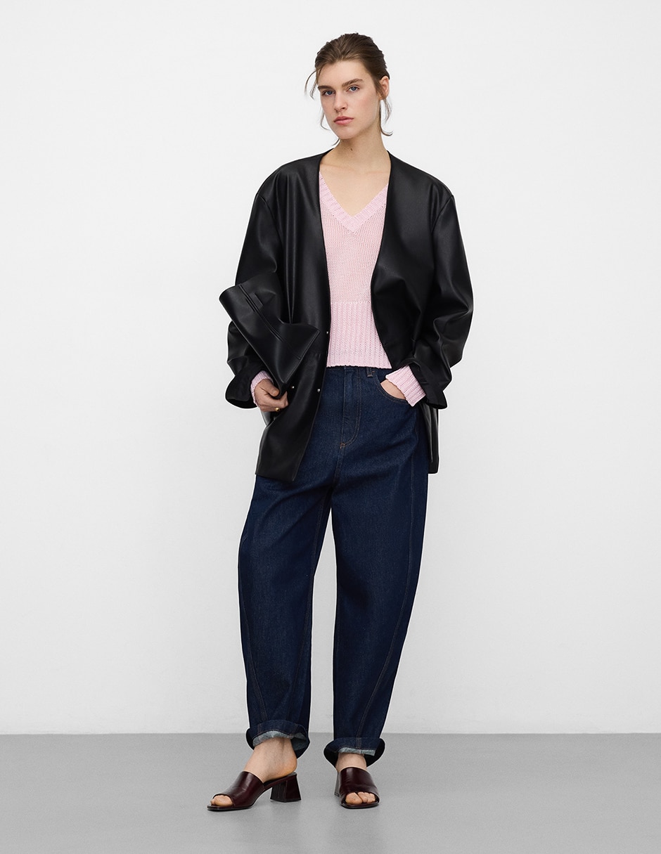 Suéter cuello V para mujer 5