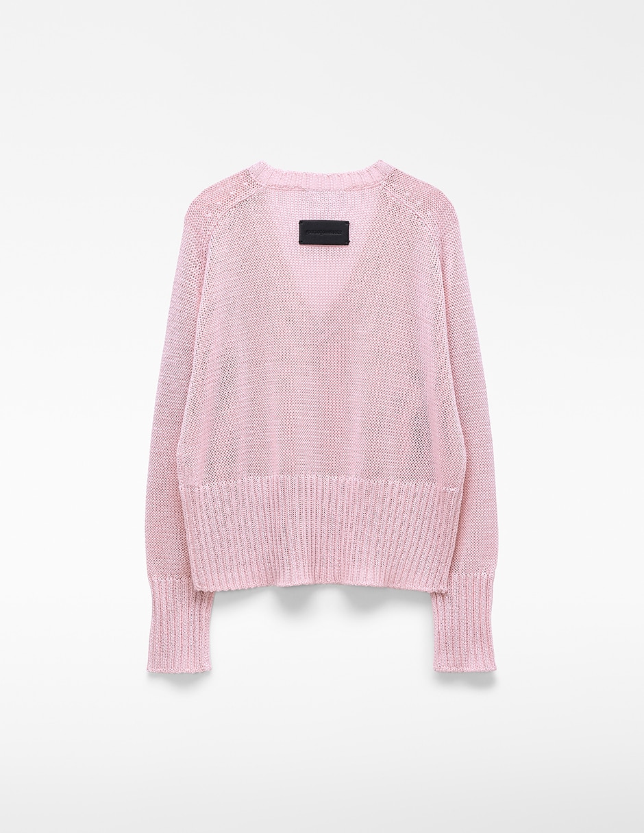 Suéter cuello V para mujer 7