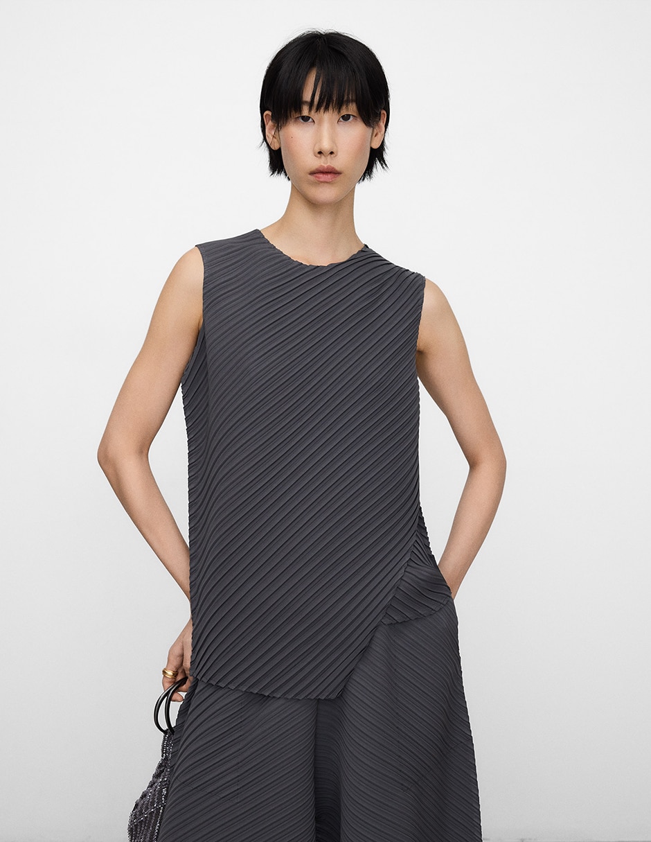 Blusa sin manga para mujer