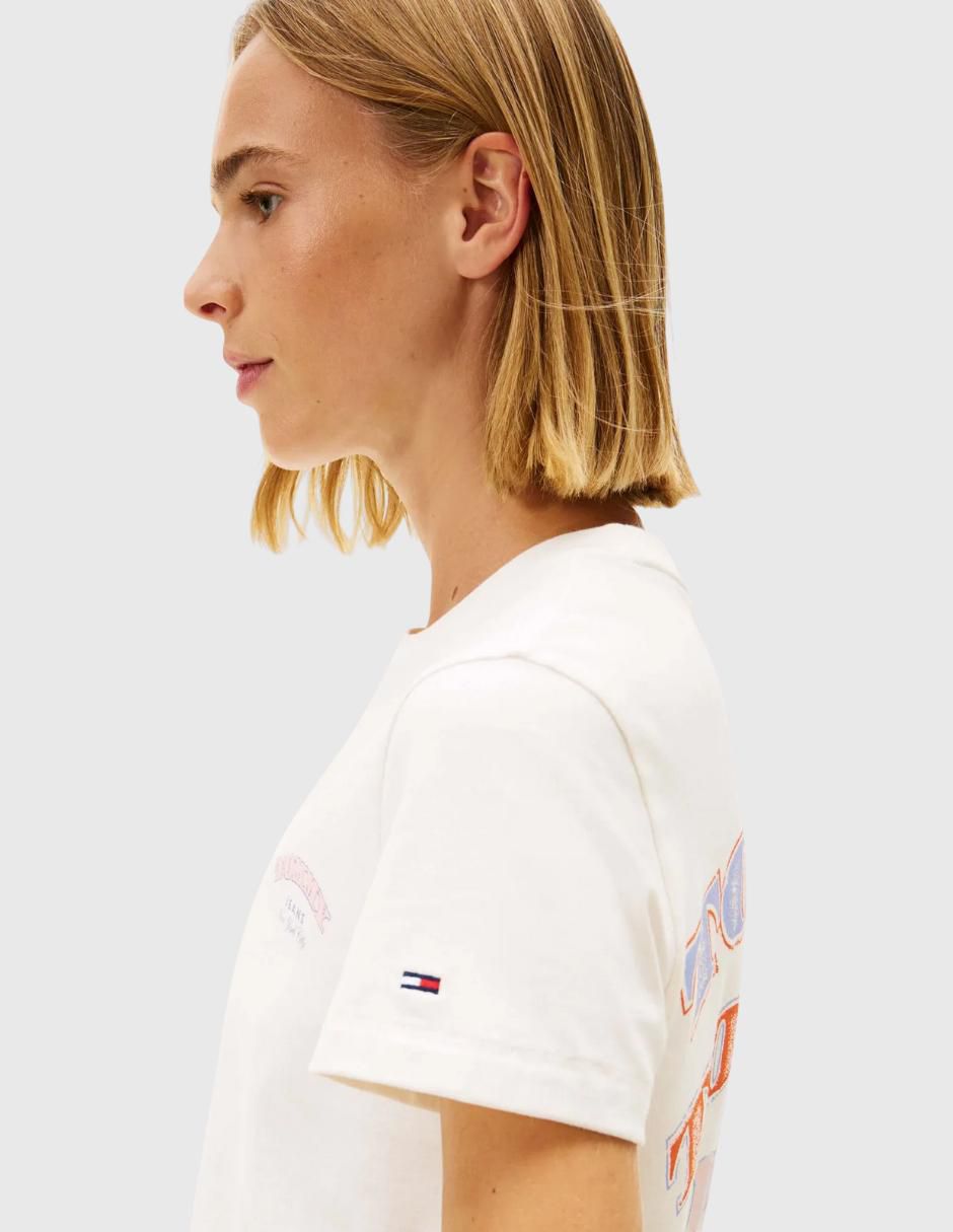 Playera manga corta cuello redondo para mujer 4