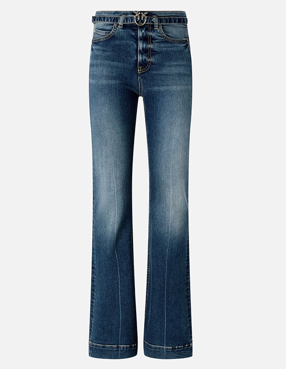 Jeans coulotte a la cintura para mujer 5