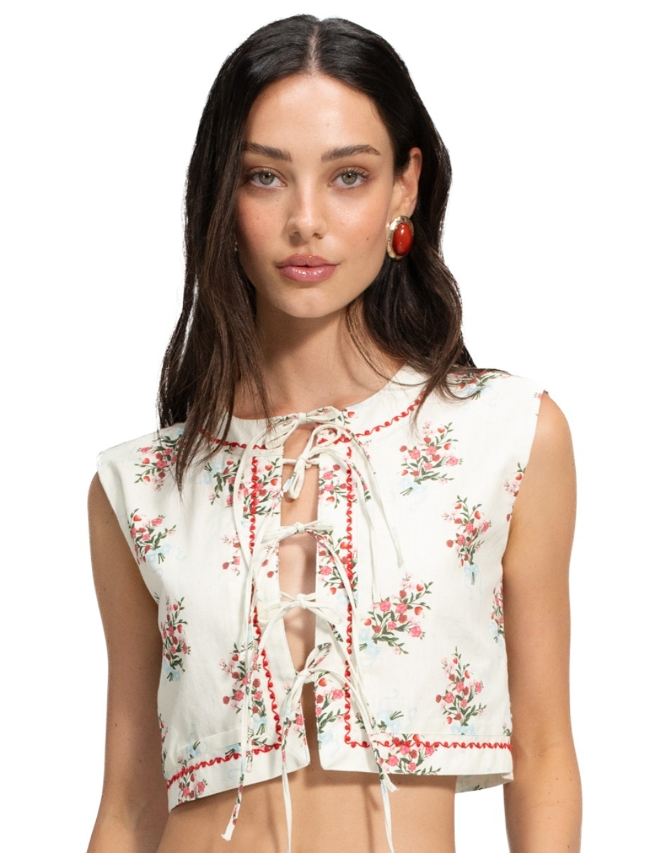 Blusa sin manga para mujer