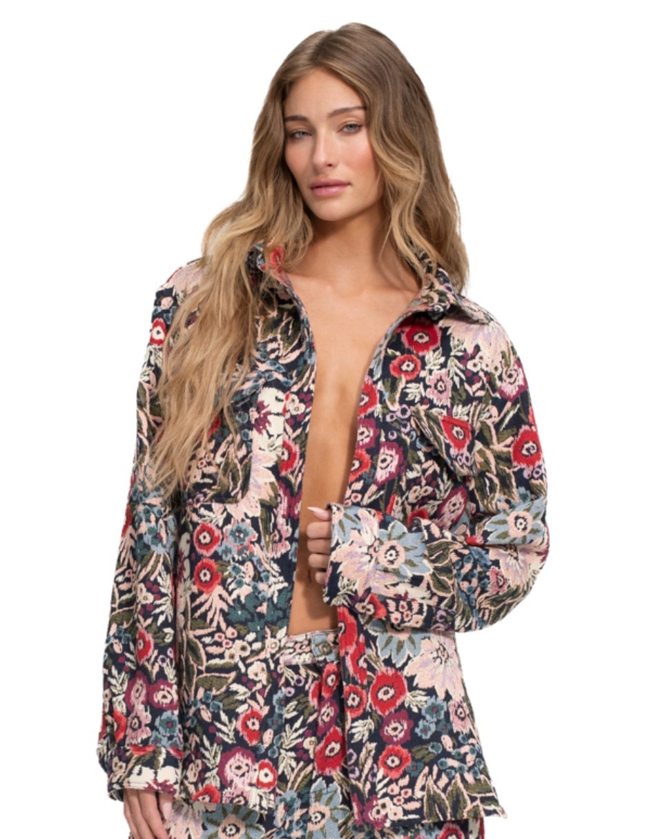Blusa camisera manga larga para mujer