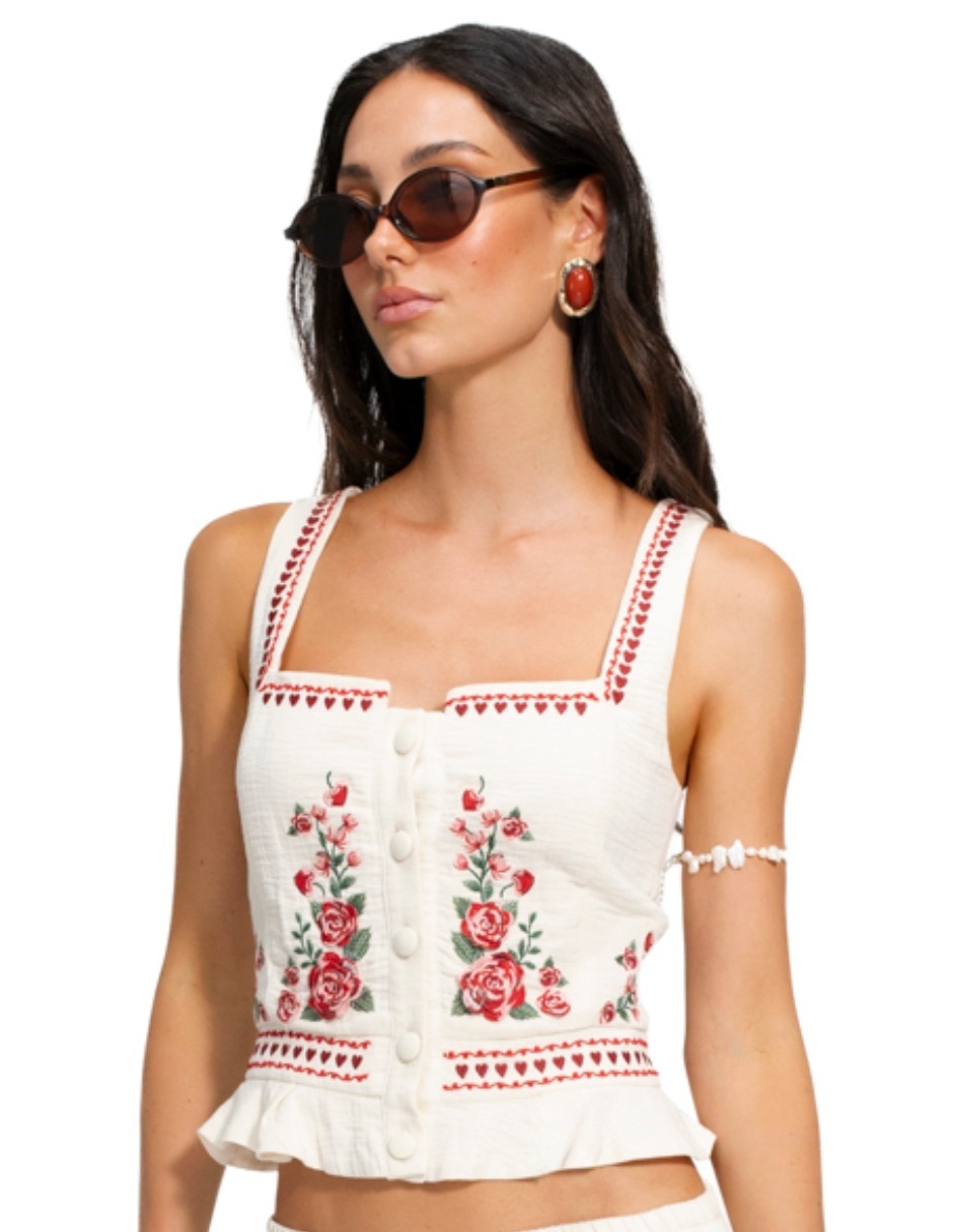 Blusa sin manga para mujer