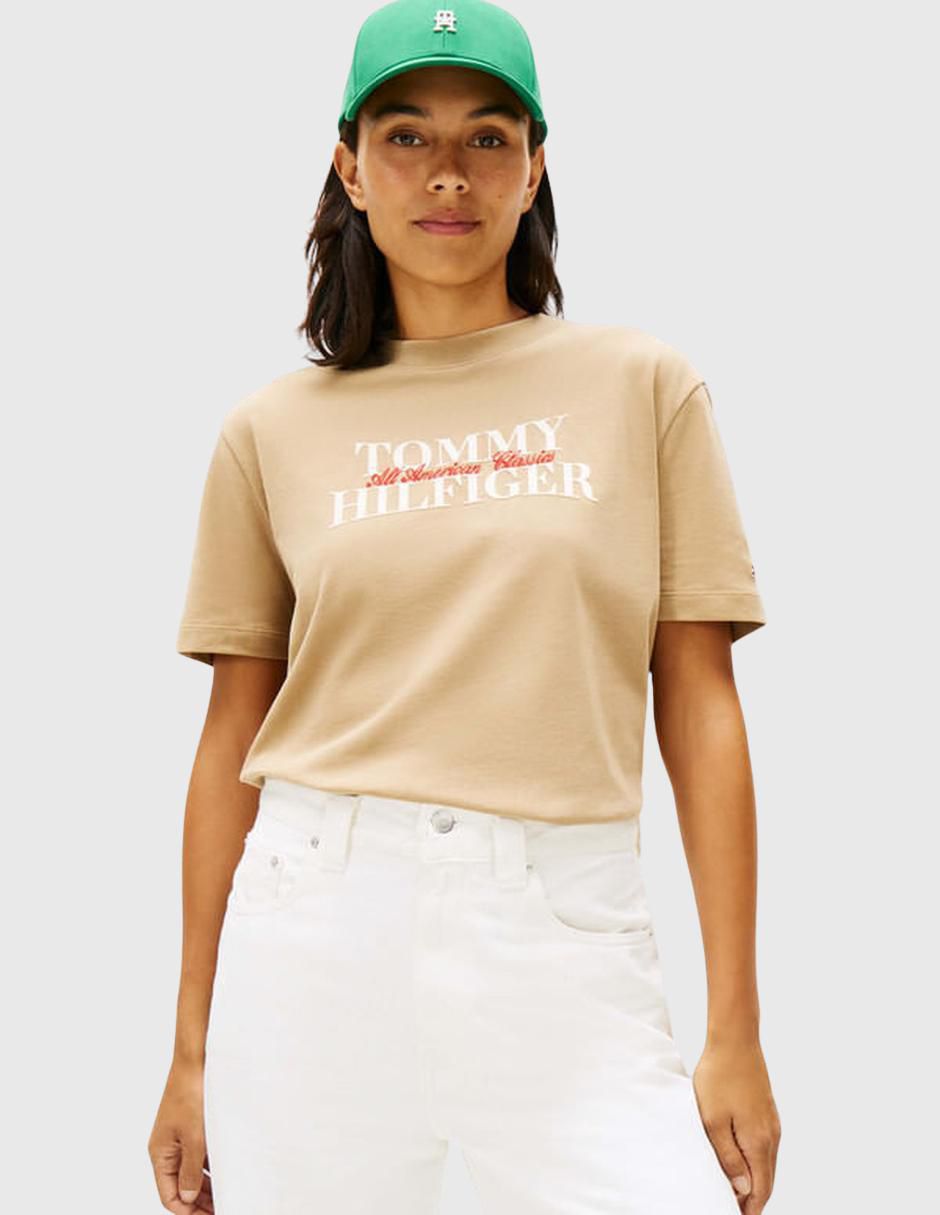 "playera" "manga" corta tommy hilfiger sin colección "cuello" redondo "para mujer"