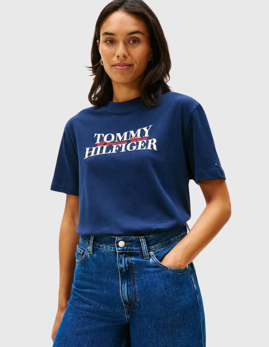 Playera manga corta cuello redondo para mujer