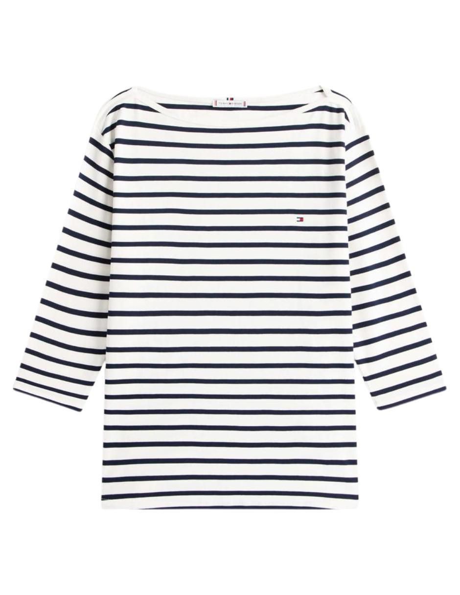 Playera manga 3/4 cuello ojal para mujer 2