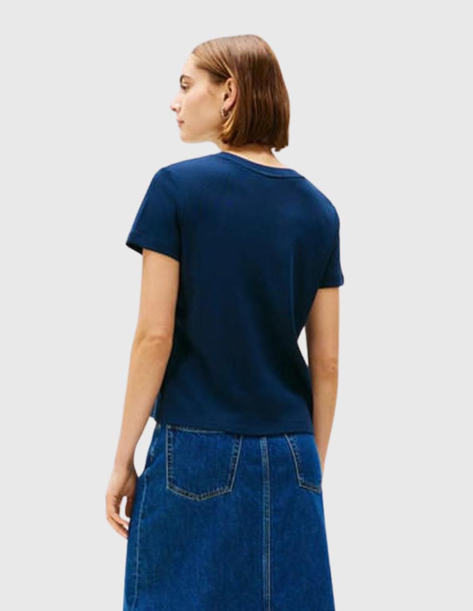 Playera manga corta cuello redondo para mujer 3
