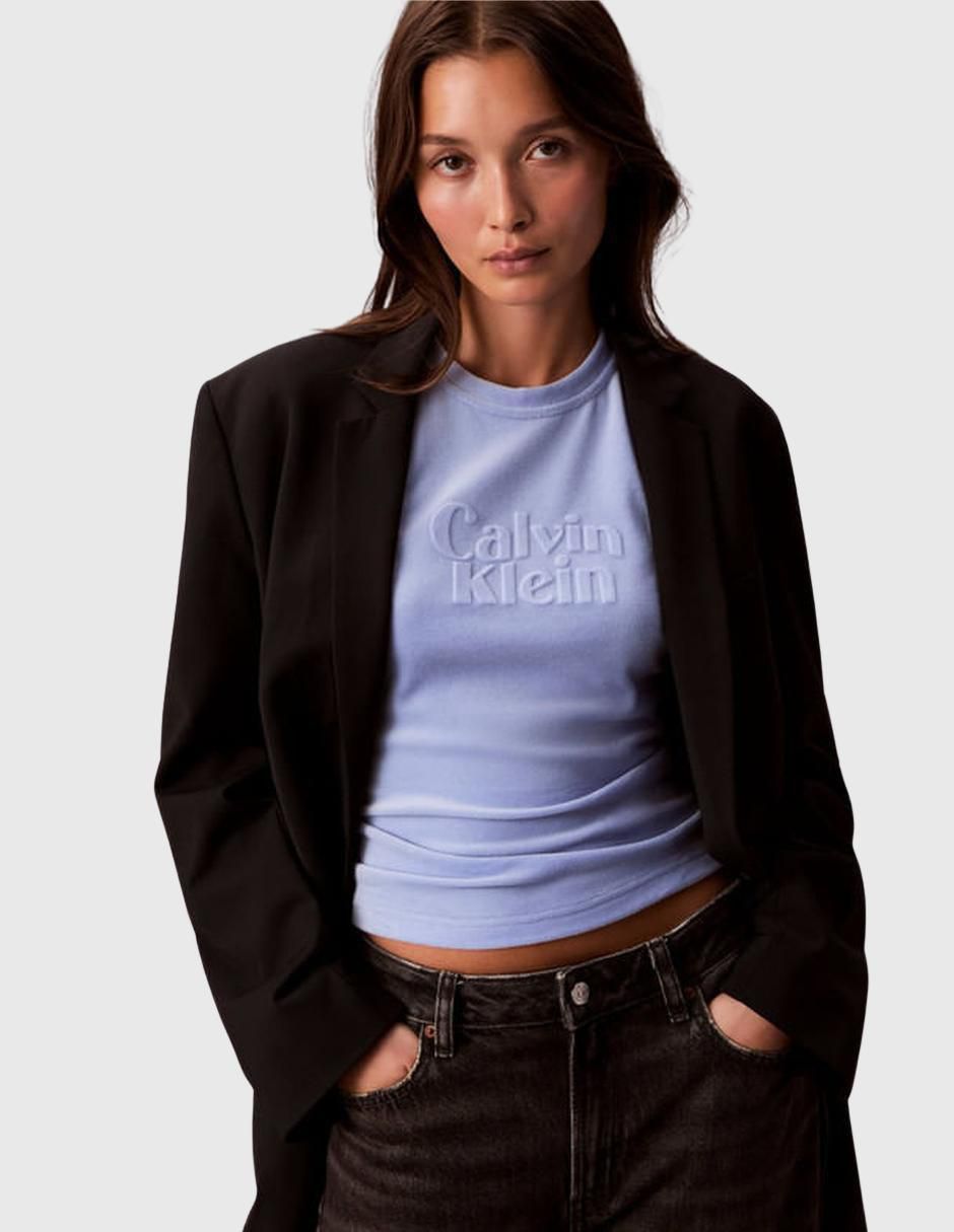 Playera "manga" corta calvin klein sin colección "cuello" redondo "para mujer"