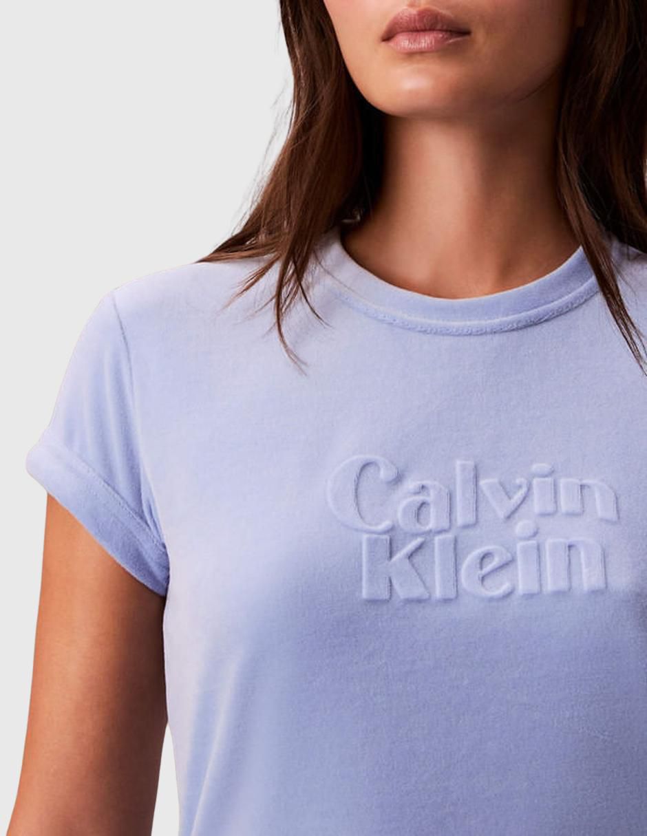Playera "manga" corta calvin klein sin colección "cuello" redondo "para mujer"