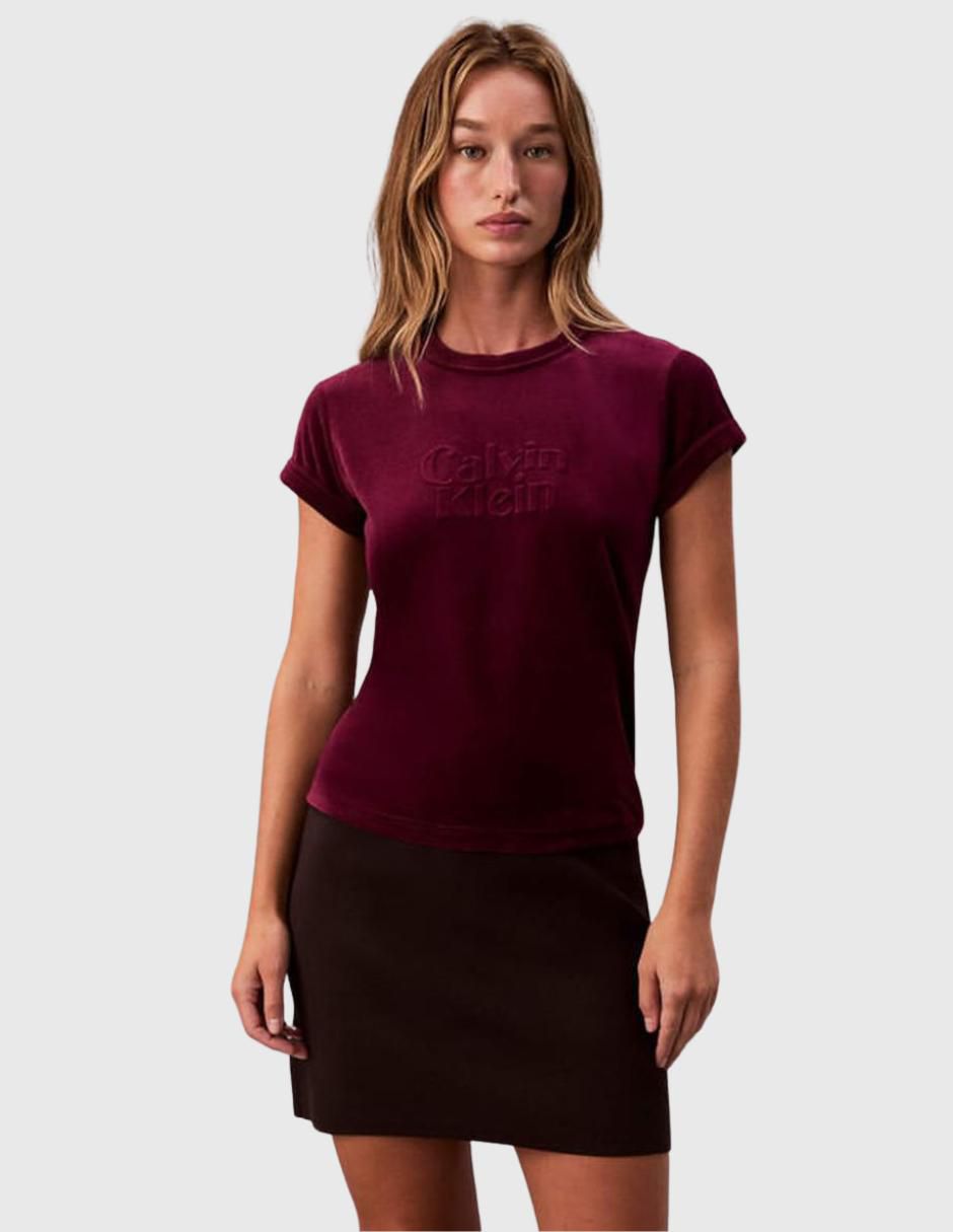 Playera manga corta cuello redondo para mujer Playera manga corta cuello redondo para mujer
