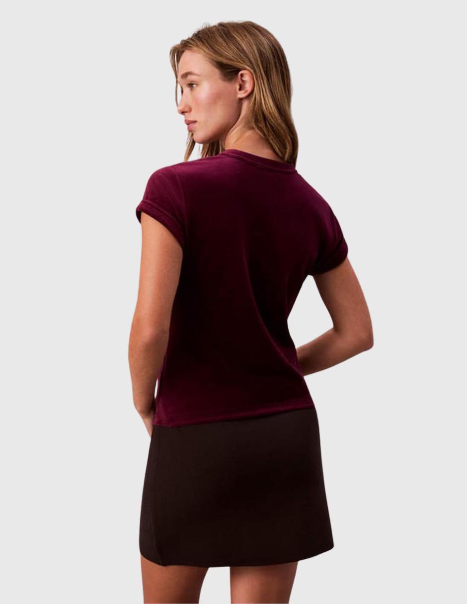 Playera manga corta cuello redondo para mujer 4