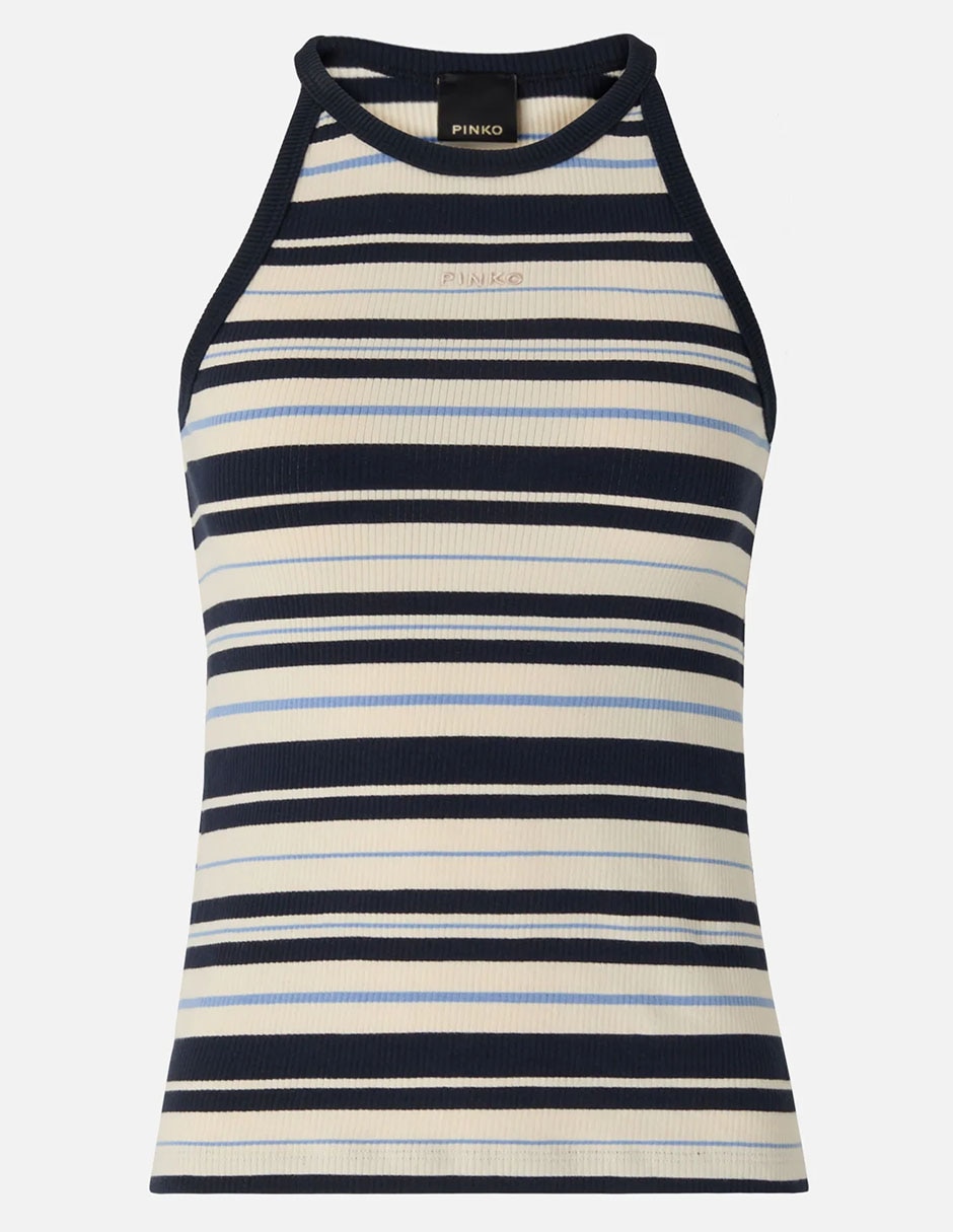 Playera tank cuello halter para mujer 5