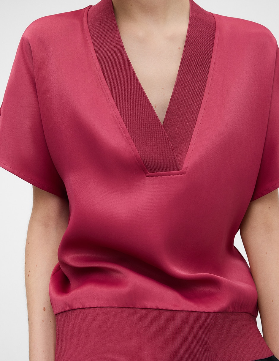 Blusa manga corta para mujer 4