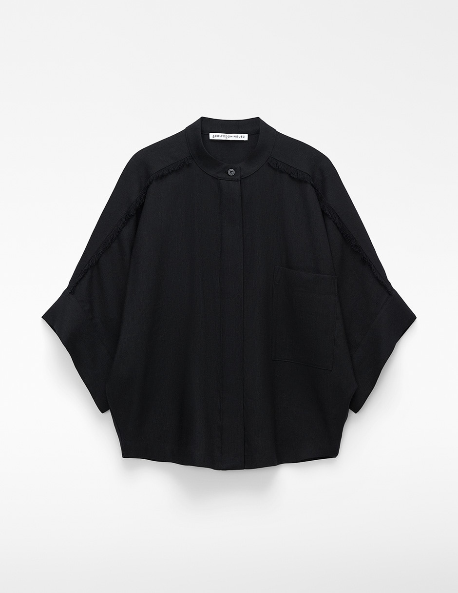 Camisa de lino manga al codo para mujer 5