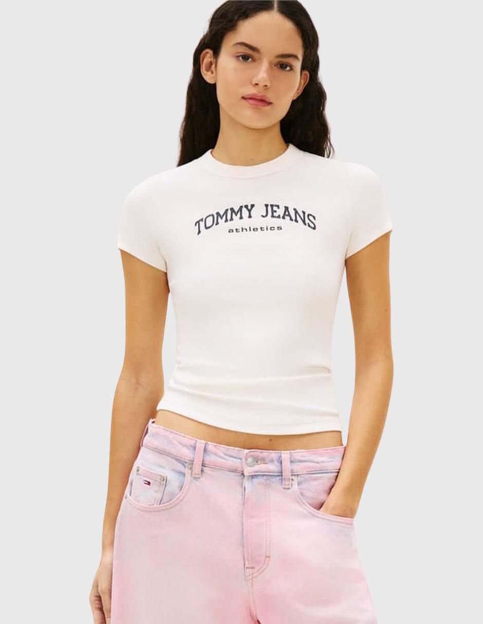 Playera manga corta cuello redondo para mujer