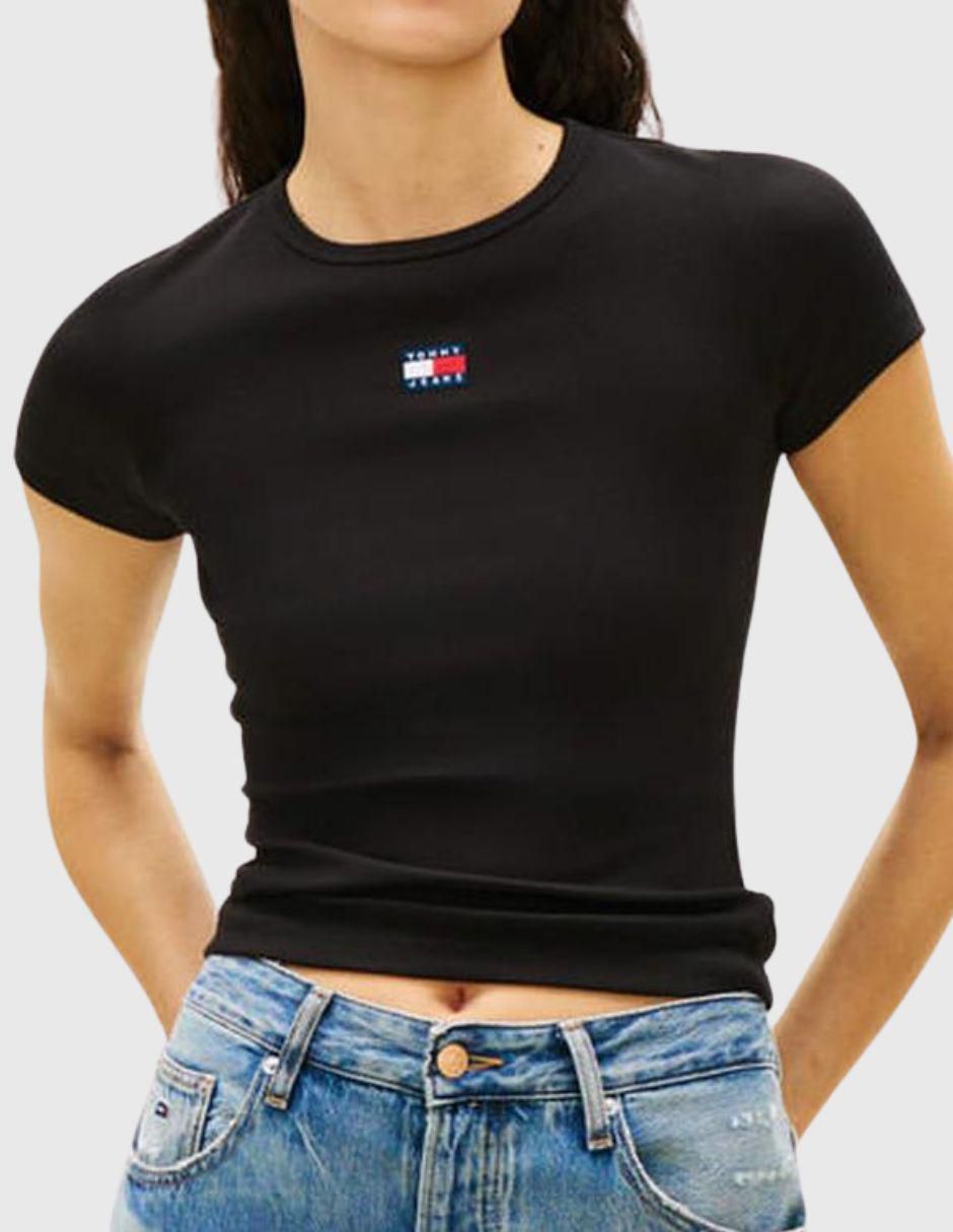 Playera manga corta cuello redondo para mujer 2