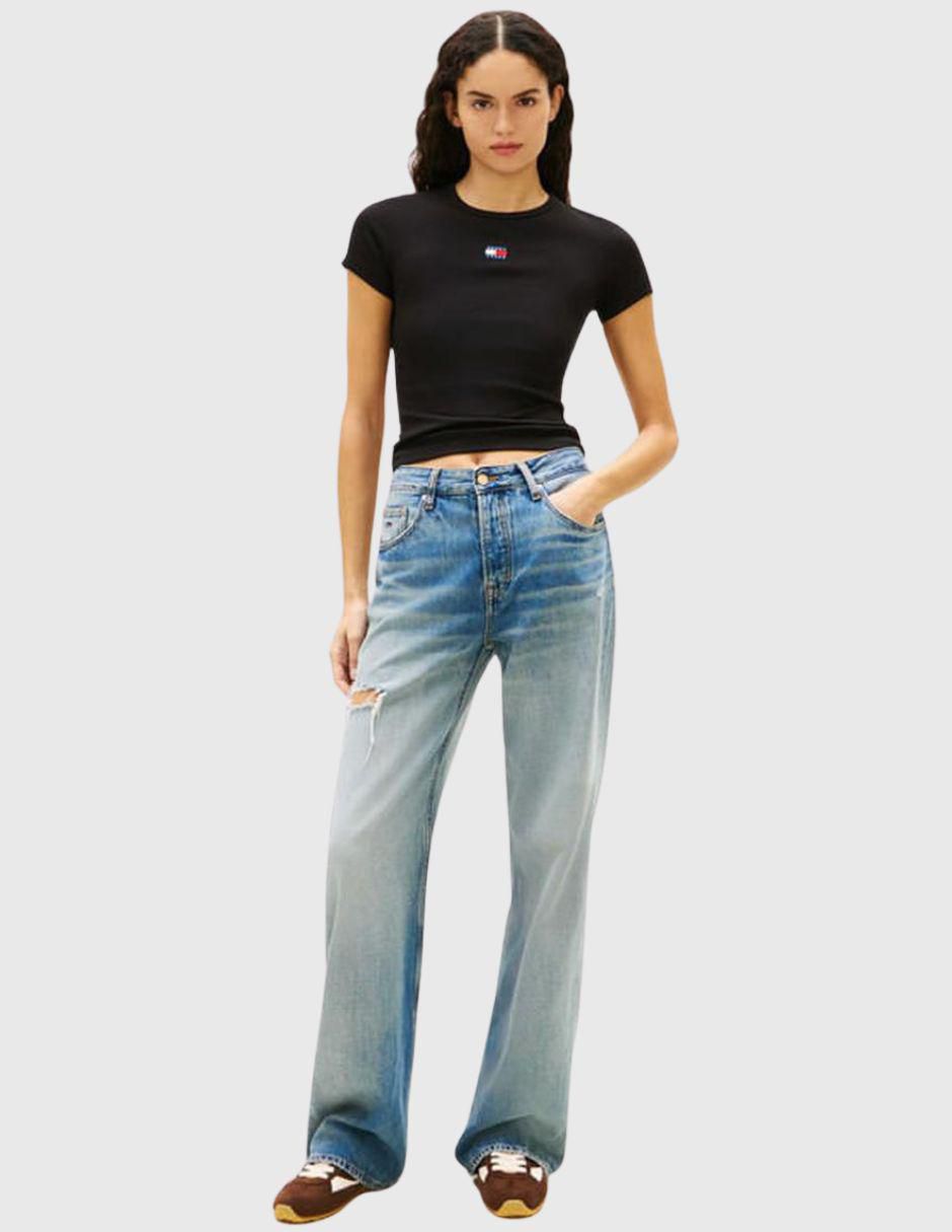 Playera manga corta cuello redondo para mujer 5