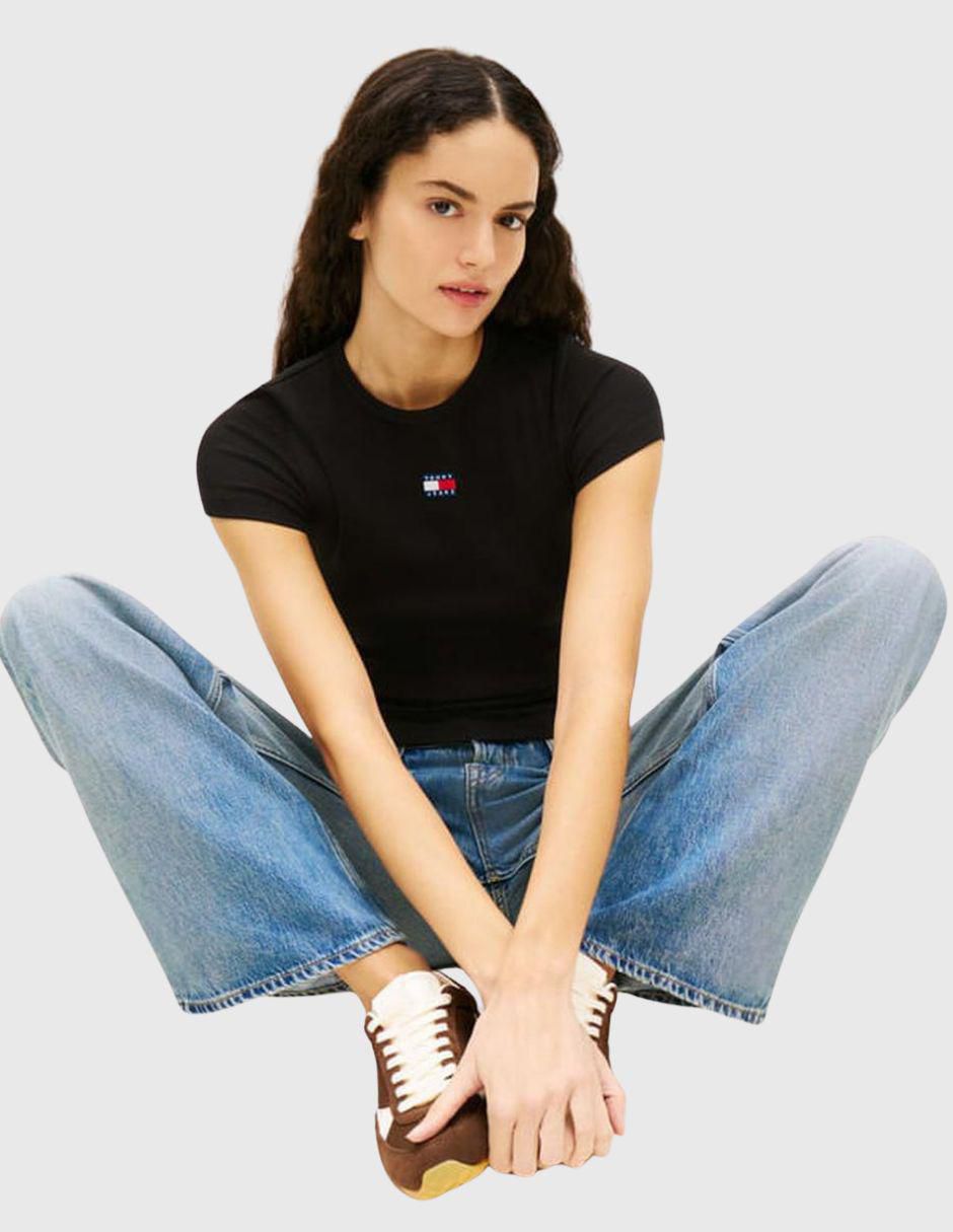 Playera manga corta cuello redondo para mujer 6