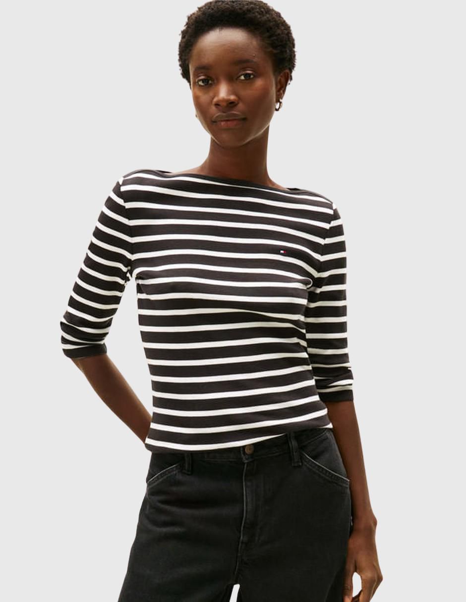 Playera manga larga cuello redondo para mujer Playera manga larga cuello redondo para mujer