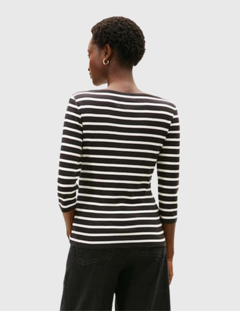 Playera manga larga cuello redondo para mujer 4